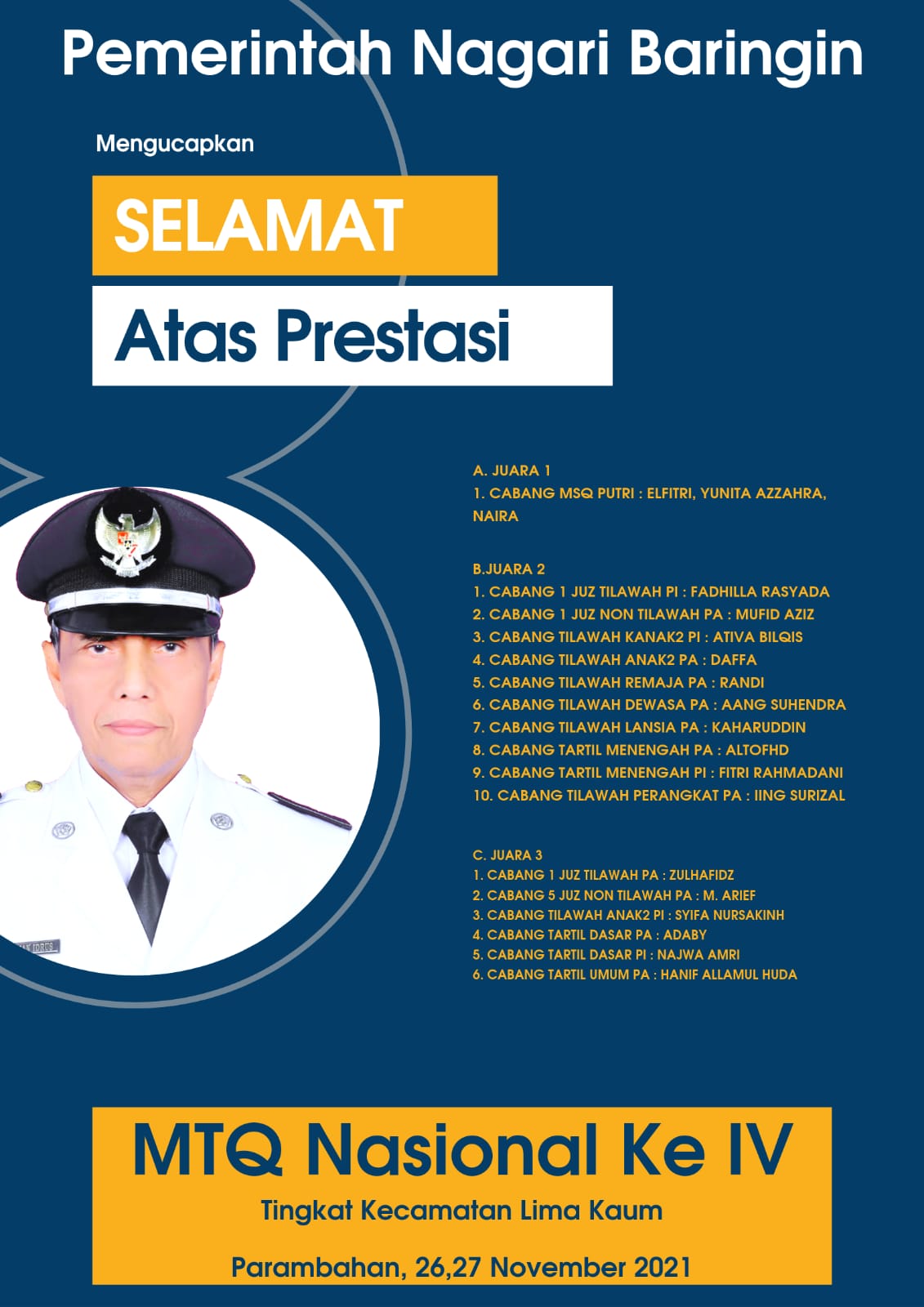 MTQ NASIONAL TINGKAT KECAMATAN LIMAKAUM