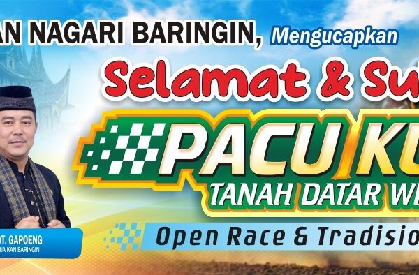 PEMERINTAHAN NAGARI BARINGIN MENGUCAPKAN SELAMAT DAN SUKSES PACU KUDA TANAH DATAR WIRABRAJA TAHUN 2026